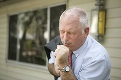 adult man coughing