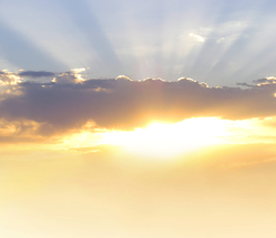 skyscape with clouds and sunshine