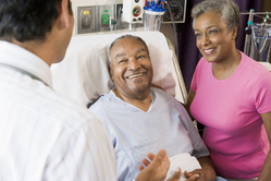 patient in hospital bed