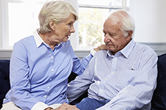 older couple talking together