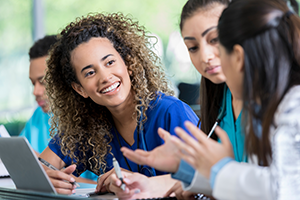 young clinicians in a classroom