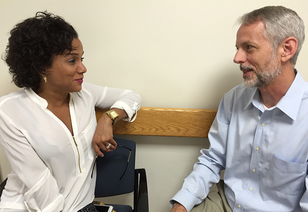 VA Chaplin speaking with Veteran about spirituality