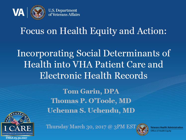 Social Determinants of Health Electronic Health Record Cyberseminar