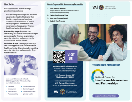 VHA National Center for Healthcare Advancement and Partnerships Brochure