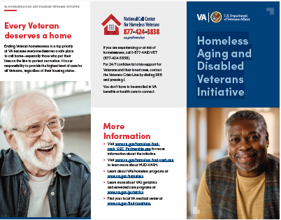 Homeless Aging and Disabled Veterans Initiative Brochure