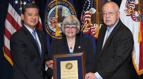 Secretary Shinseki, Deborah Rovito, and Under Secretary for Health Petzel