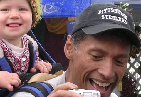 Veteran with his daughter.