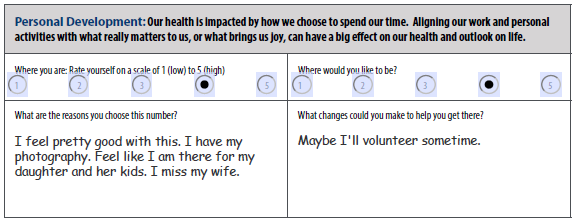 sample Professional Development form item