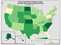 Thumbnail of the Percent of Veteran Population Under 25 Years Old map