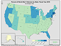 Thumbnail of the Percent of World War II Veterans by State map