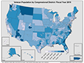 Thumbnail of the Veteran Population by Congressional District map