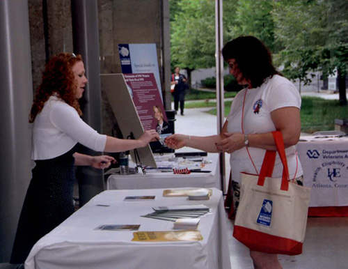 Forum participants browsing the Information Marketplace.